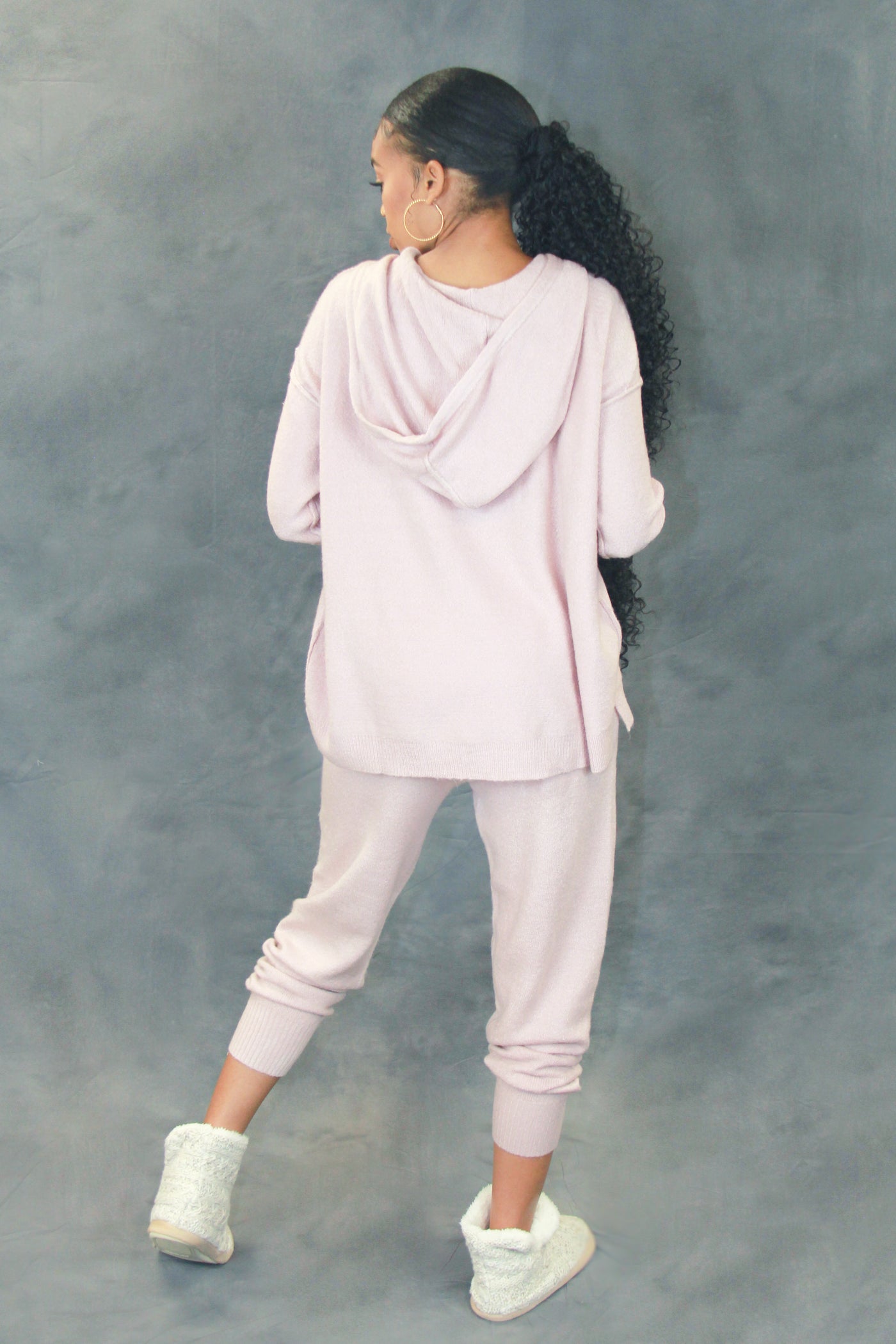 Luna Knit Loungewear Set - Rose - MINTCA